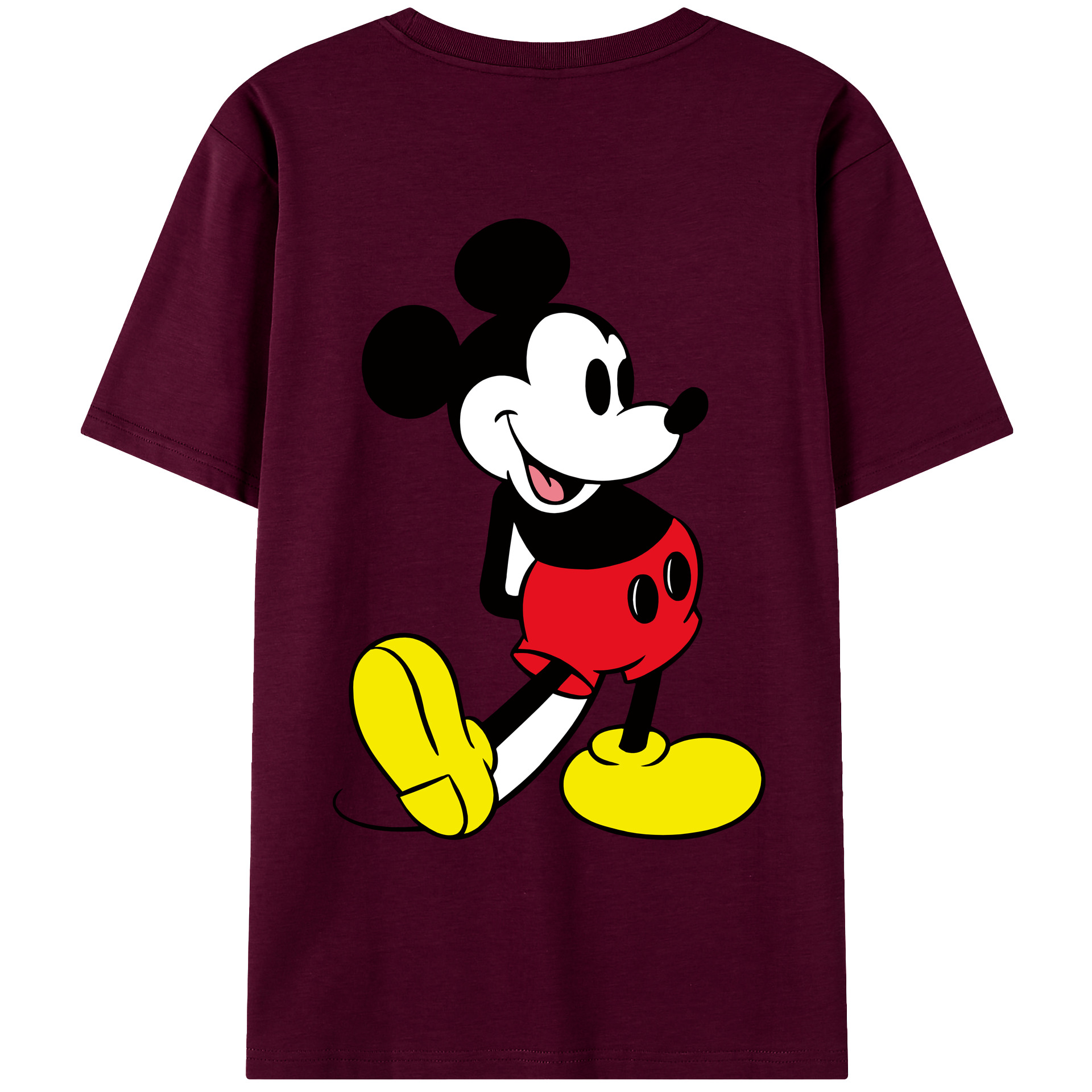 （画像用） ミッキーマウス Mickey Mouse レディース半袖Tシャツ(バックプリント)
